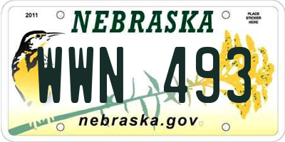 NE license plate WWN493