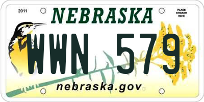 NE license plate WWN579