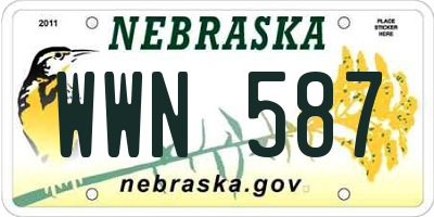 NE license plate WWN587