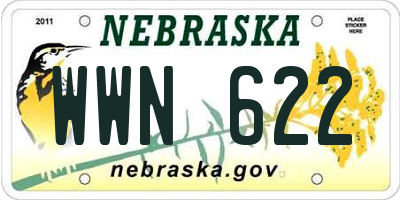 NE license plate WWN622