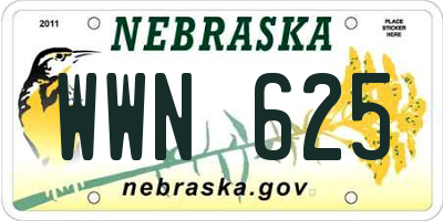 NE license plate WWN625