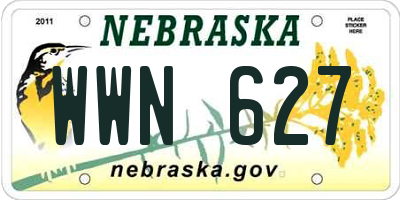 NE license plate WWN627