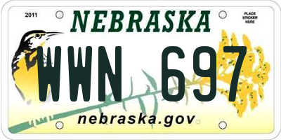 NE license plate WWN697