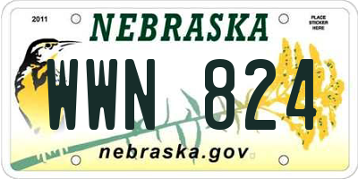 NE license plate WWN824