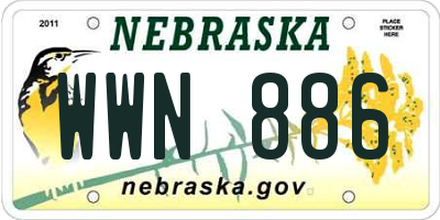 NE license plate WWN886
