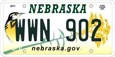 NE license plate WWN902