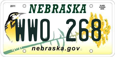 NE license plate WWO268