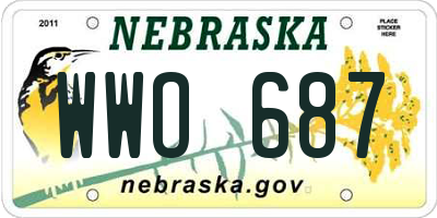 NE license plate WWO687