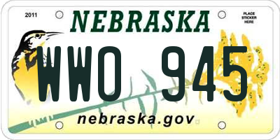 NE license plate WWO945