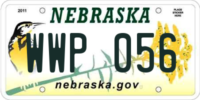 NE license plate WWP056