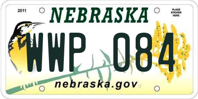 NE license plate WWP084