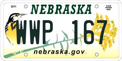 NE license plate WWP167