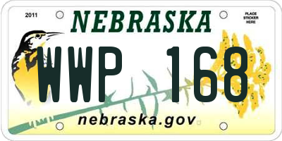 NE license plate WWP168