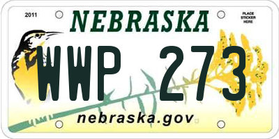 NE license plate WWP273