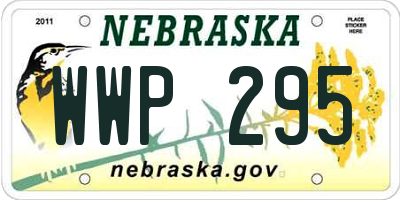 NE license plate WWP295