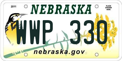 NE license plate WWP330