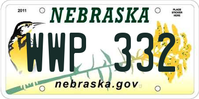 NE license plate WWP332