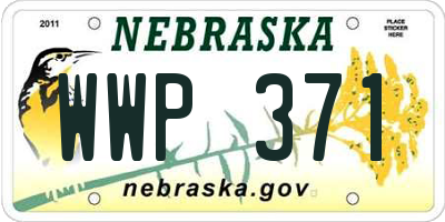 NE license plate WWP371