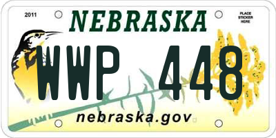 NE license plate WWP448