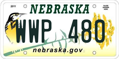 NE license plate WWP480