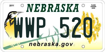 NE license plate WWP520