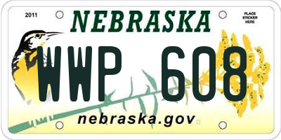 NE license plate WWP608