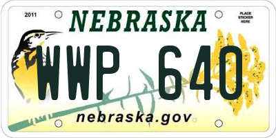NE license plate WWP640