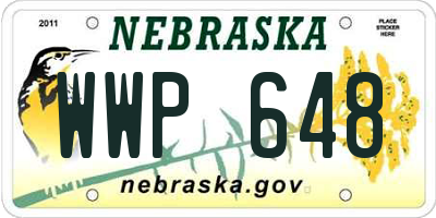 NE license plate WWP648