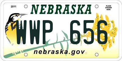 NE license plate WWP656