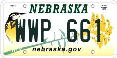 NE license plate WWP661