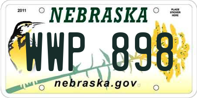 NE license plate WWP898