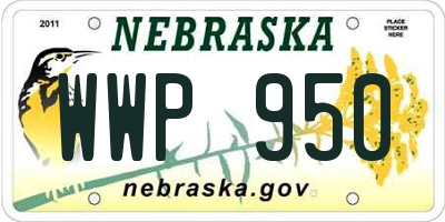 NE license plate WWP950