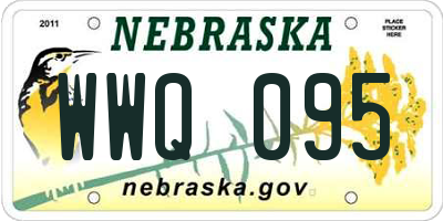NE license plate WWQ095