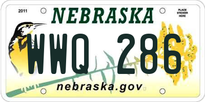 NE license plate WWQ286