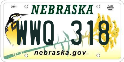 NE license plate WWQ318