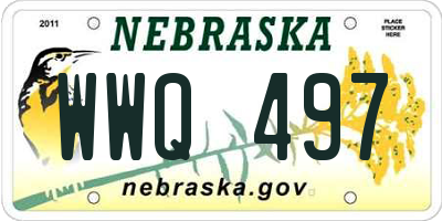 NE license plate WWQ497