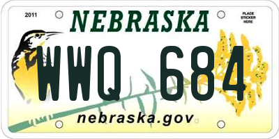 NE license plate WWQ684