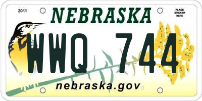 NE license plate WWQ744