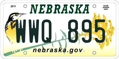 NE license plate WWQ895