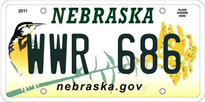 NE license plate WWR686