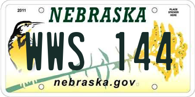 NE license plate WWS144