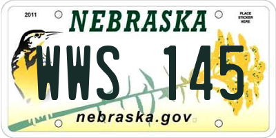 NE license plate WWS145