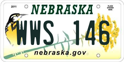 NE license plate WWS146