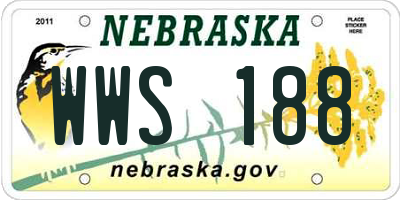 NE license plate WWS188