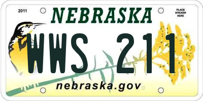 NE license plate WWS211
