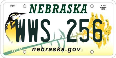 NE license plate WWS256