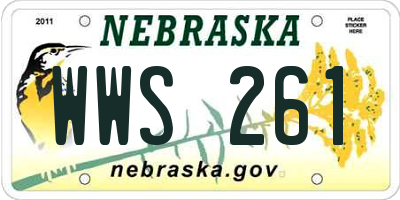 NE license plate WWS261