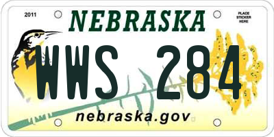 NE license plate WWS284