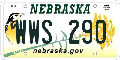 NE license plate WWS290