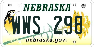 NE license plate WWS298